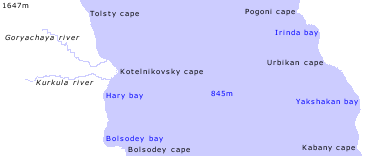 Baikal map: north-east