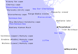 map of Baikal: south-west