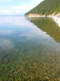 Temperature of lake Baikal water